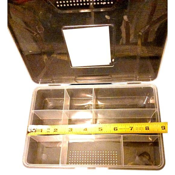 Organizer Box CLEAR PLASTIC Utility Boxes Art Crafts Makeup Screws Nuts Tackle - Picture 5 of 5